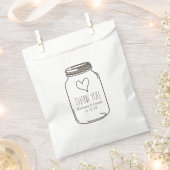 Rustieke Mason Jar Hart Bruiloft Dank u Bedankzakje (Geknipt)