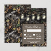 Rustieke Mason Jar Jacht Camo Bruiloft RSVP Kaarte (Voorkant / Achterkant)