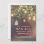 Rustieke Mason Jar Lights Baby shower Kaart (Voorkant)