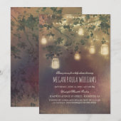 Rustieke Mason Jar Lights Baby shower Kaart (Voorkant / Achterkant)