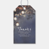 Rustieke Mason Jar Lights Boom Bruiloft Cadeaulabel (Voorkant)