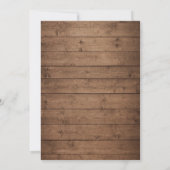 Rustieke Mason Jar Lights Roze Pioenboeket bruilof Kaart (Achterkant)