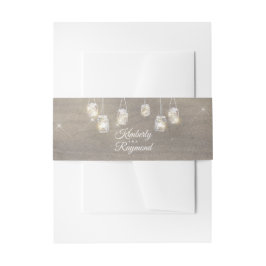 Rustieke Mason Jar Lights Uitnodigingen Wikkel