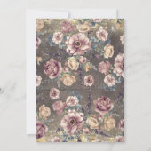 Rustieke Mason Jar Mauve en Gold Graduation Party Kaart (Achterkant)