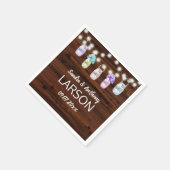Rustieke Mason Jar met Lichten Bruiloft Servetten (Hoek)
