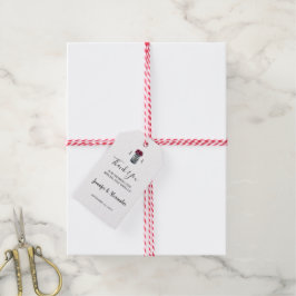 Rustieke mason jar monogram land bruiloft cadeaulabel