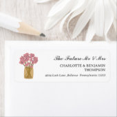 Rustieke Mason Jar Mr. en Mrs. Wedding Retouradres Etiket (Insitu)