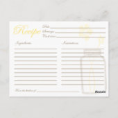 Rustieke Mason Jar Recept Douche Kaart (Achterkant)