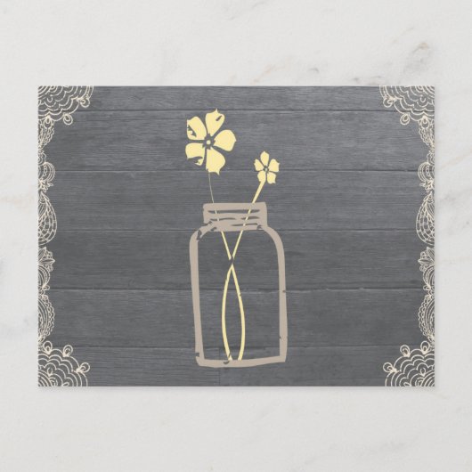 Rustieke Mason Jar Recept Douche Kaart (Voorkant)