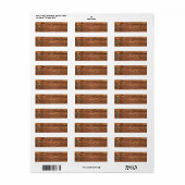 Rustieke Mason Jar retour adres labels perzik (Full Sheet)