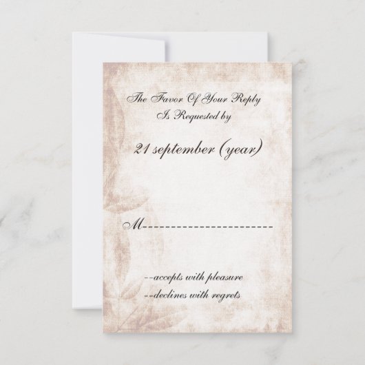 Rustieke Mason Jar RSVP kaarten standaard 3.5 x 5 (Achterkant)