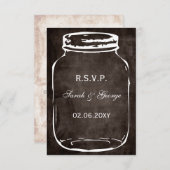 Rustieke Mason Jar RSVP kaarten standaard 3.5 x 5 (Voorkant / Achterkant)