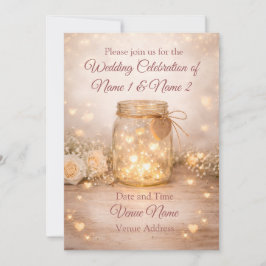 Rustieke Mason Jar Save the Date - ook digitale DL