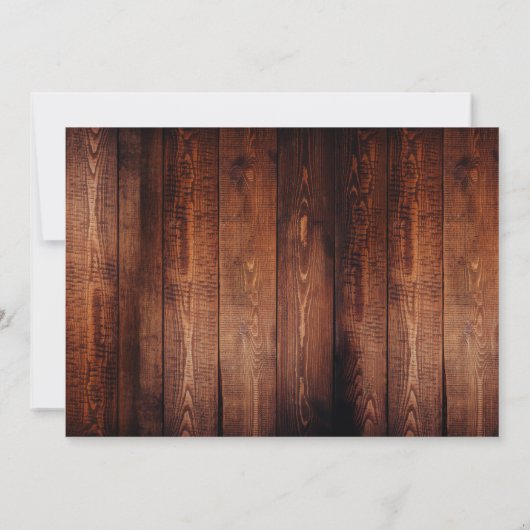 Rustieke mason jar schuur hout foto bruiloft RSVP  Kaart (Achterkant)