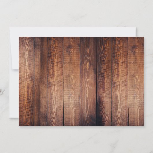 Rustieke Mason jar schuur hout monogram foto Bruil Kaart (Achterkant)