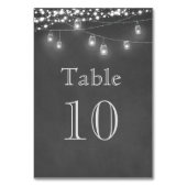 Rustieke Mason Jar Slingerlampjes Tafelnummer (Voorkant)