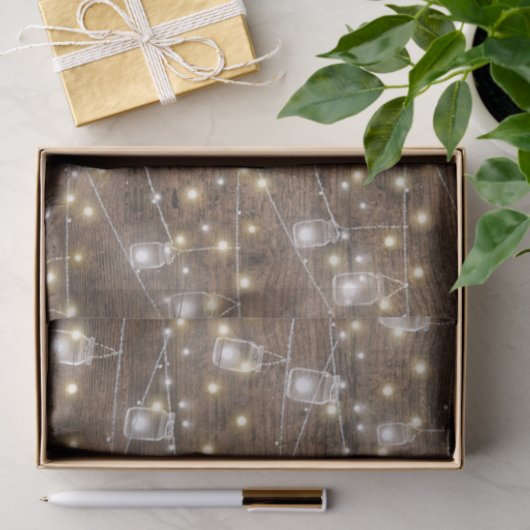 Rustieke Mason Jar Slingers Romantisch Tissuepapier (Geschenk)