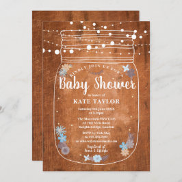 Rustieke Mason Jar String Lights Baby shower Kaart