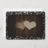 Rustieke Mason Jar String Lights Schuur Hout Huwel Save The Date (Achterkant)