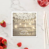 rustieke mason jar verlichting bruiloft papieren s servetten (Insitu)