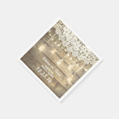 rustieke mason jar verlichting bruiloft papieren s servetten (Hoek)