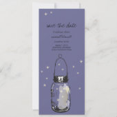 Rustieke Mason Jar & Vuurtjes Save the Date (Voorkant)