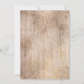 Rustieke Mason Jar Waterverf Flowers Hout Bruiloft Kaart (Achterkant)