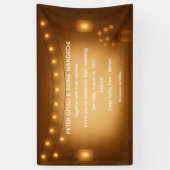 Rustieke Mason Jar Wedding Banner met String Light (Verticaal)