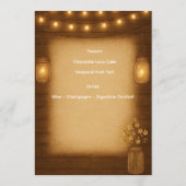 Rustieke Mason Jar Wedding Menu Kaart (Achterkant)