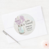 Rustieke Mason Jar & Wildflower Ronde Sticker (Envelop)