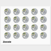 Rustieke Mason Jar & Wildflower Ronde Sticker (Vel)