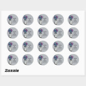 Rustieke Mason Jar & Wildflower Ronde Sticker (Vel)
