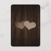 Rustieke Mason Jar Wood Hearts Accommodatie Kaart (Achterkant)