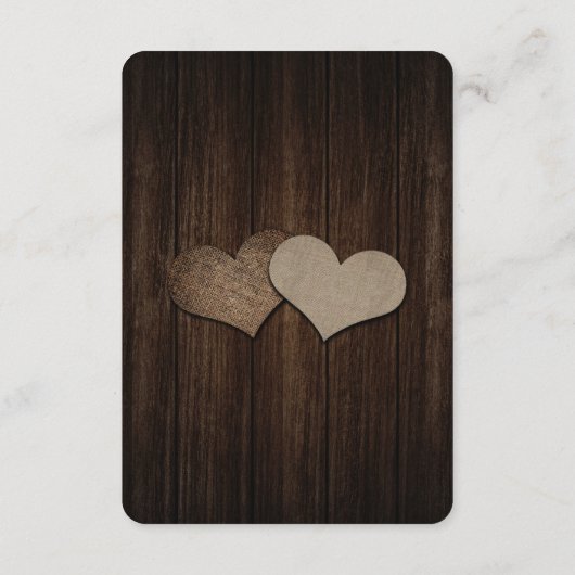Rustieke Mason Jar Wood Hearts Accommodatie Kaart (Achterkant)