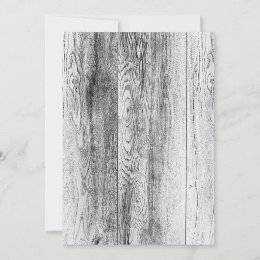 Rustieke Mason Jar Wood Kraft bruiloft uitnodiging (Achterkant)