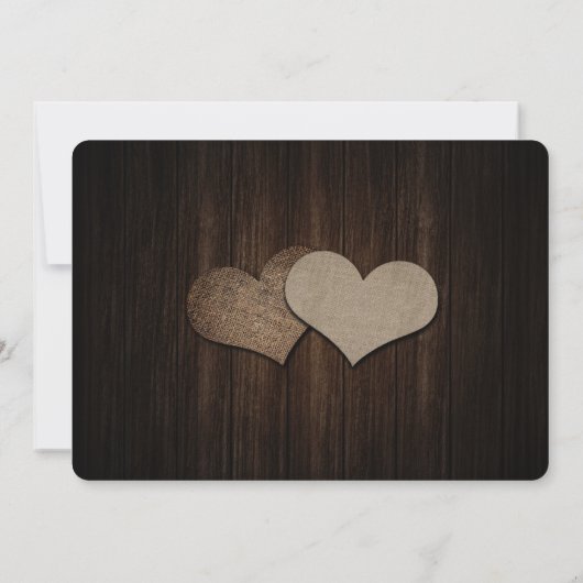 Rustieke Mason Jar Wood String Lights Wedding Save The Date (Achterkant)