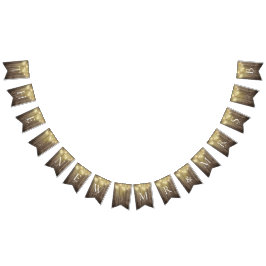 Rustieke Mason Jar & Woodgrain Bruiloft Tuin Feest Vlaggetjes