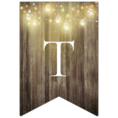 Rustieke Mason Jar & Woodgrain Bruiloft Tuin Feest Vlaggetjes (Eerste vlag)