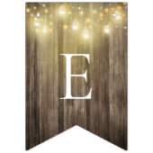 Rustieke Mason Jar & Woodgrain Bruiloft Tuin Feest Vlaggetjes (Derde vlag)