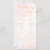 Rustieke Mason Jar Zonnebloem Wedding Party Progra Kaart (Achterkant)