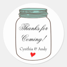 Rustieke Mason Jars Favor Stickers | Aangepaste St