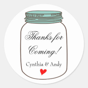 Rustieke Mason Jars Favor Stickers   Aangepaste St