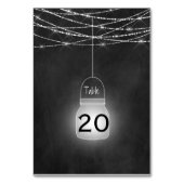 Rustieke Mason Jars Lights Krijtbord Tafel Kaarten (Voorkant)