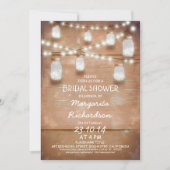 Rustieke Mason Jars Met Lichten vrijgezellenfeest Kaart (Voorkant)