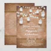 Rustieke Mason Jars Met Lichten vrijgezellenfeest  Kaart (Voorkant / Achterkant)