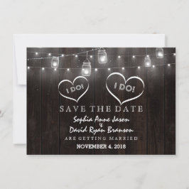 Rustieke Mason Jars Slingerlampen Schuur Save The  Date