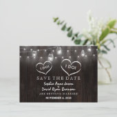 Rustieke Mason Jars Slingerlampen Schuur Save The  Save The Date (Staand voorkant)