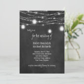 Rustieke Mason Jars verlichting krijtbord uitnodig Kaart (Staand voorkant)