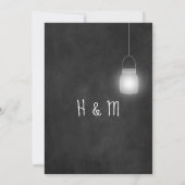 Rustieke Mason Jars verlichting krijtbord uitnodig Kaart (Achterkant)