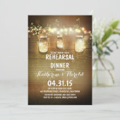 Rustieke Mason potjes en lichten repetitie diner Kaart (Staand voorkant)